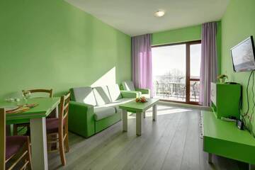 Фото номера Апартаменты с 1 спальней и видом на море Апарт-отели 1-st Line Izvora Sea View Apartments on Golden Sands г. Золотые Пески 21