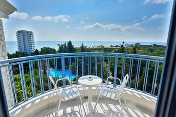 Фото номера Трехместный номер с балконом и видом на море Отель Sofia Hotel - All Inclusive г. Золотые Пески 12